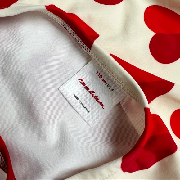 One piece heart swimsuit, US5 - Picture 3 of 3